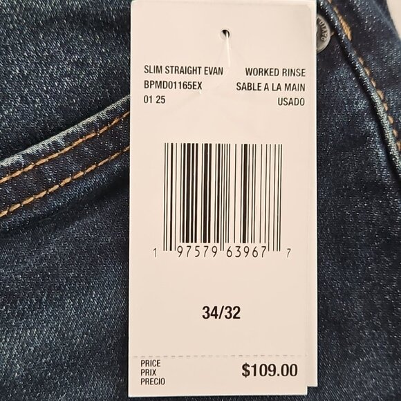 Buffalo David Bitton Evan Jeans NEW Men's 34x32 Stretch Slim Straight Denim NWT - Picture 11 of 16